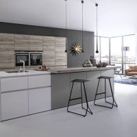 Design minimalista cucina-soggiorno