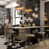 Bancone bar in stile industriale