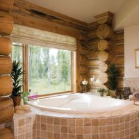 Making a bathroom in a log house