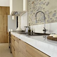 White acrylic stone worktop