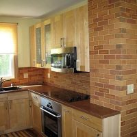 Flexible stone in the interior of a modern kitchen