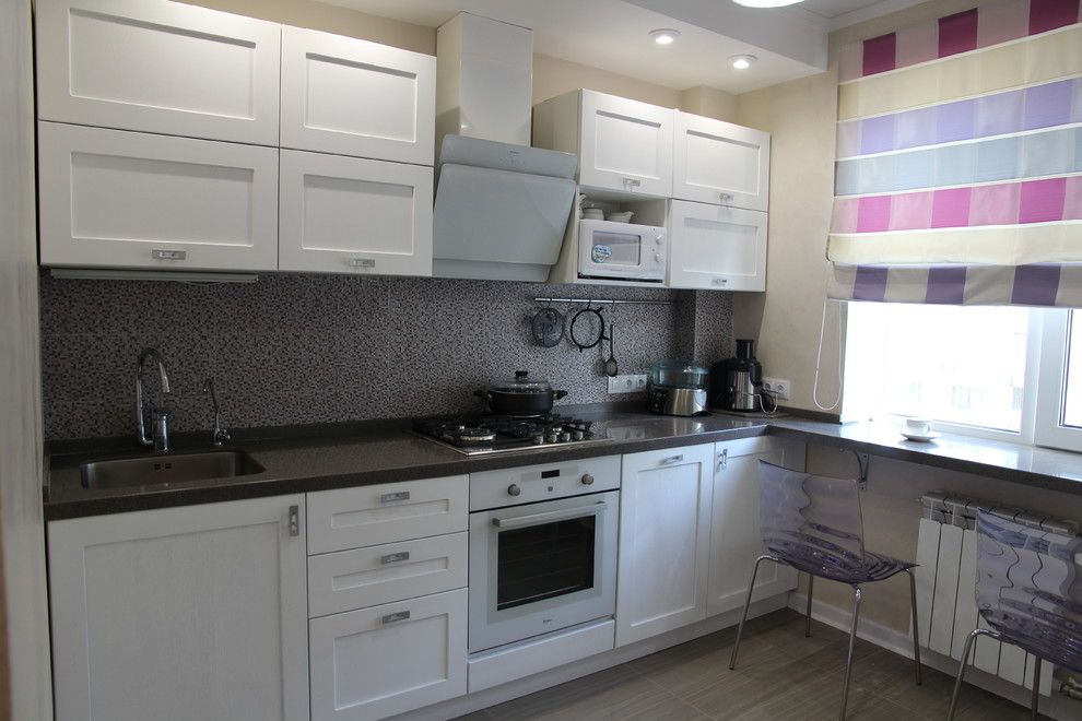 Line furniture in the kitchen of a studio apartment