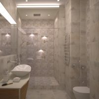 Design del bagno combinato