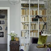 Built-in book storage racks