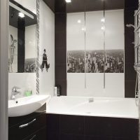 Design del bagno in bianco e nero