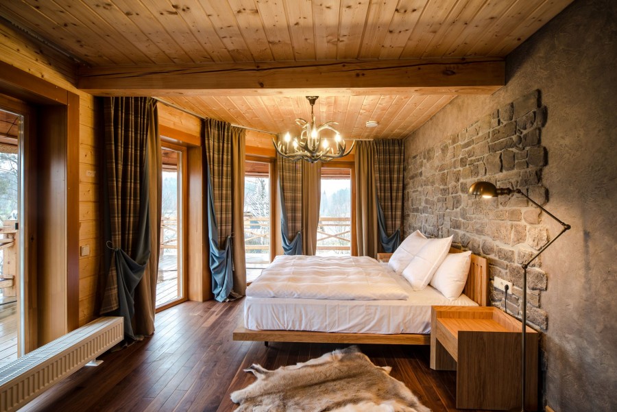 Chambre de style chalet rural