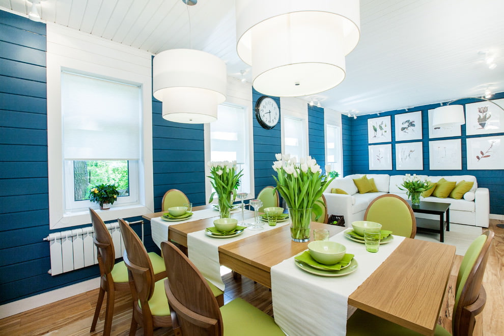 Dining table setting in a private house