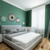 Sivi krevet u modernoj spavaćoj sobi