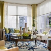 Oriental style living room interior