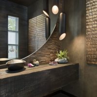 Specchio da bagno in stile loft