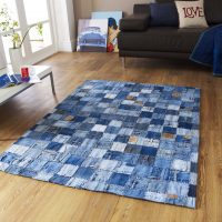 Patchwork jeans rug