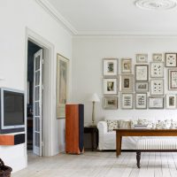 Collection of butterflies on a living room wall