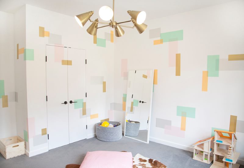 DIY wall decoration in a kids room