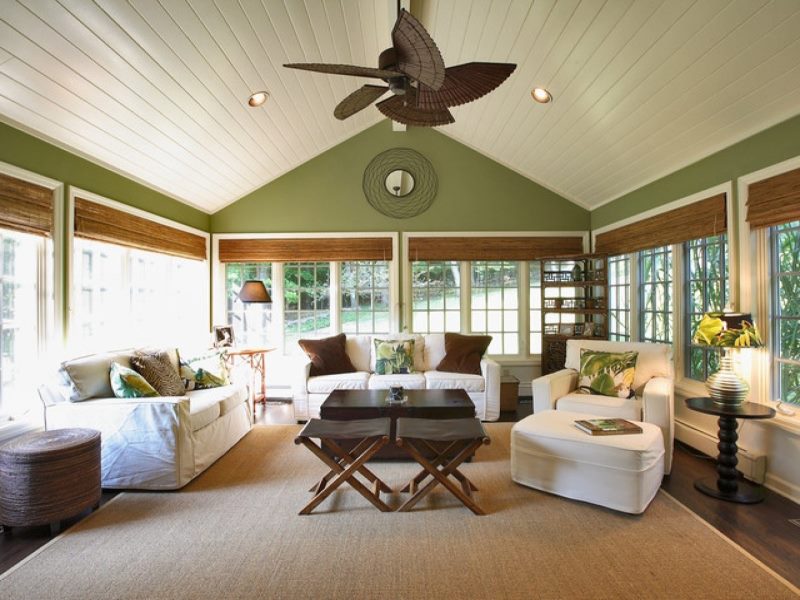 Colonial-style country house living room interior