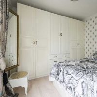 Spacious wardrobe in the bedroom