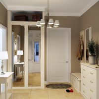 Mirror cabinet in the hallway of a city apartment