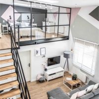 Chambre mezzanine dans un appartement de ville