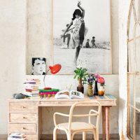 Desk in the room of a young girl