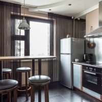 Cucina design con tende