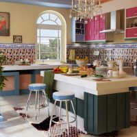 Interno cucina in stile orientale