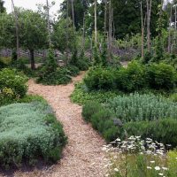 Paysages faits de copeaux de bois décoratifs