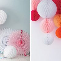 Bellissimi palloncini di carta per decorazioni festive.