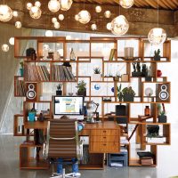 Modern style shelving made of laminated particleboard