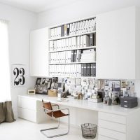 White furniture in the home office