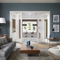 White folding doors