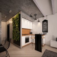 Superfici grigie di pareti e soffitto in cemento