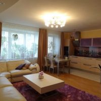 Kitchen-living room in a modern high-rise building