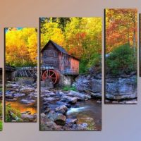 Image d'un ancien moulin dans une image modulaire