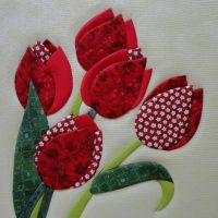 DIY tulips made of fabric material