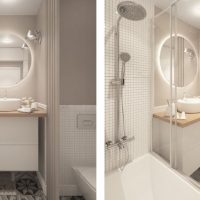 Design of a combined bathroom in a dvushka