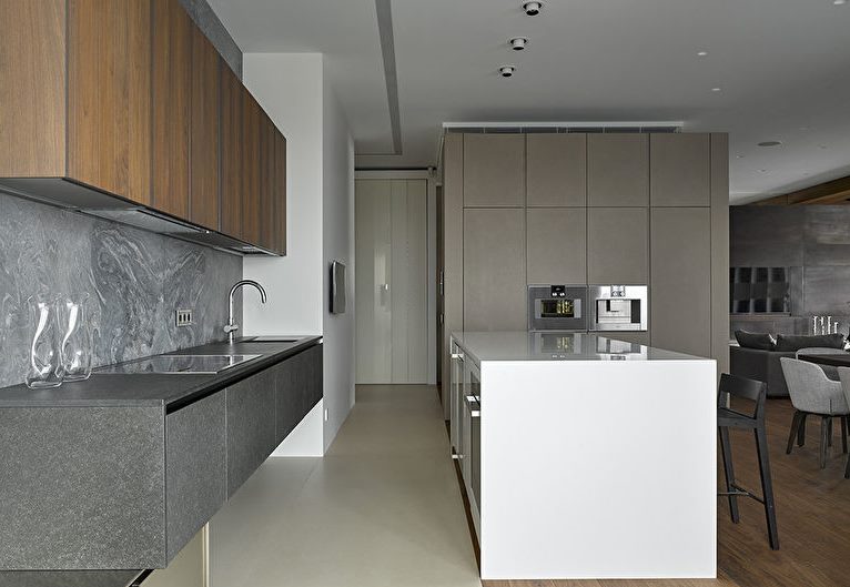 Cucina moderna di design grigio