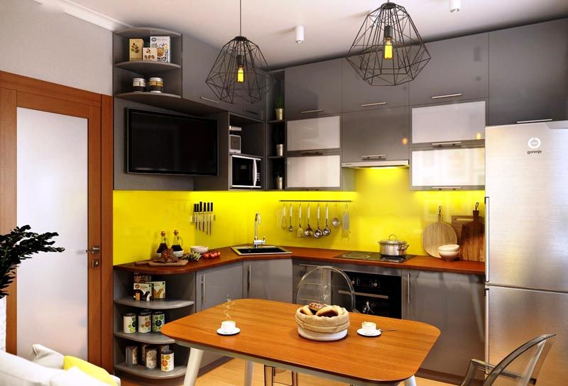 Apron dapur kuning