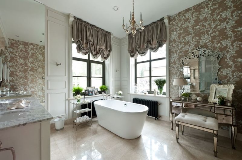 Classic home bathroom interior