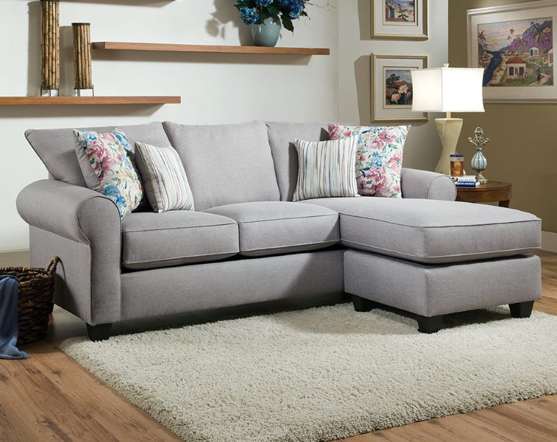 Assembled gray sofa bed