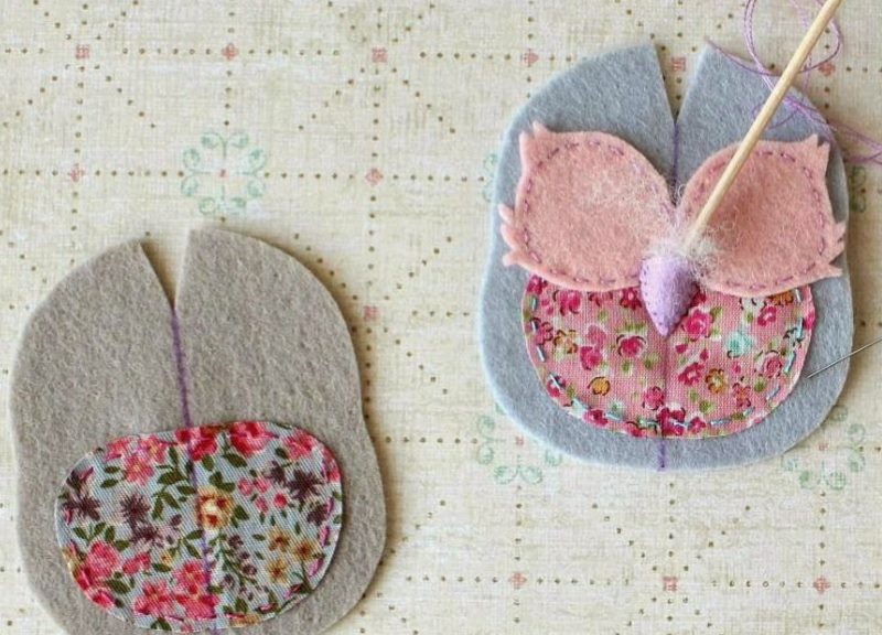 Making felt owls with your own hands