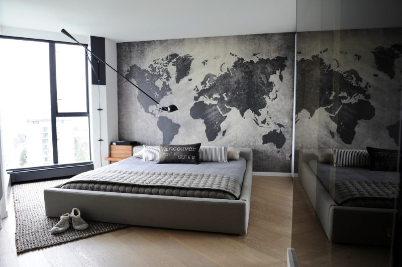 Dizajn spavaće sobe u dvosobnom stanu od 60 četvornih metara