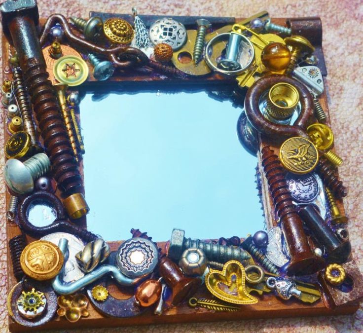 Steampunk dekor okvira ogledala