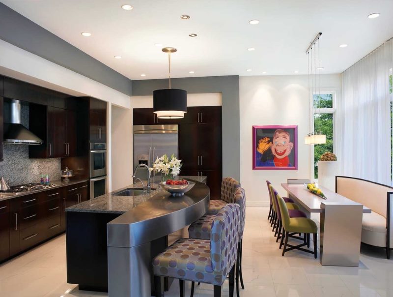 Kitchen-living room in a two-room apartment