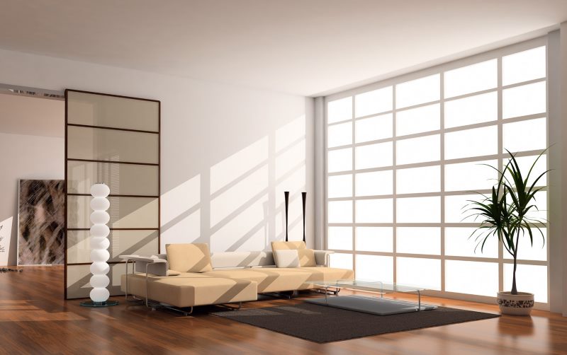 Minimalist living room interior