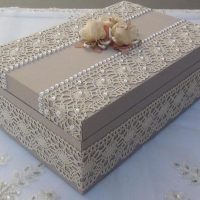 Dekor kutije s perlama i čipkom