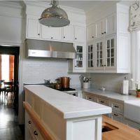 Bar counter in a small kitchen