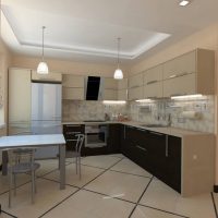 Kitchen design with corner layout