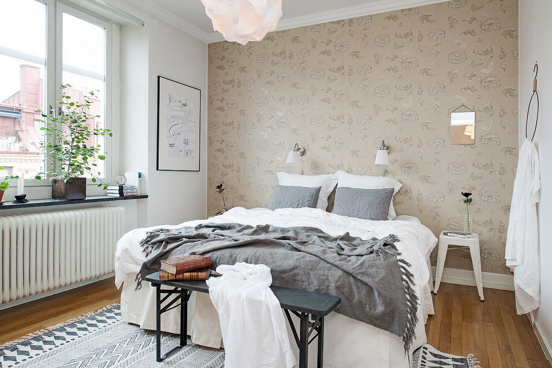 Interijer male spavaće sobe u skandinavskom stilu