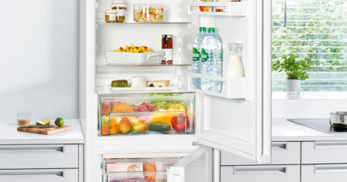 fresh zone in a modern refrigerator.