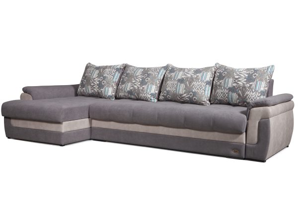 Corner kitchen sofa made of flock fabric