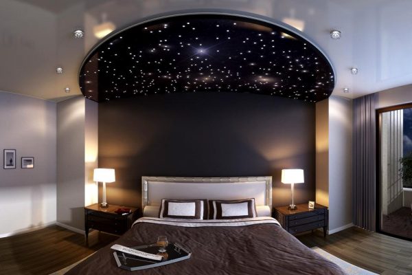 Chambre au plafond ciel étoilé